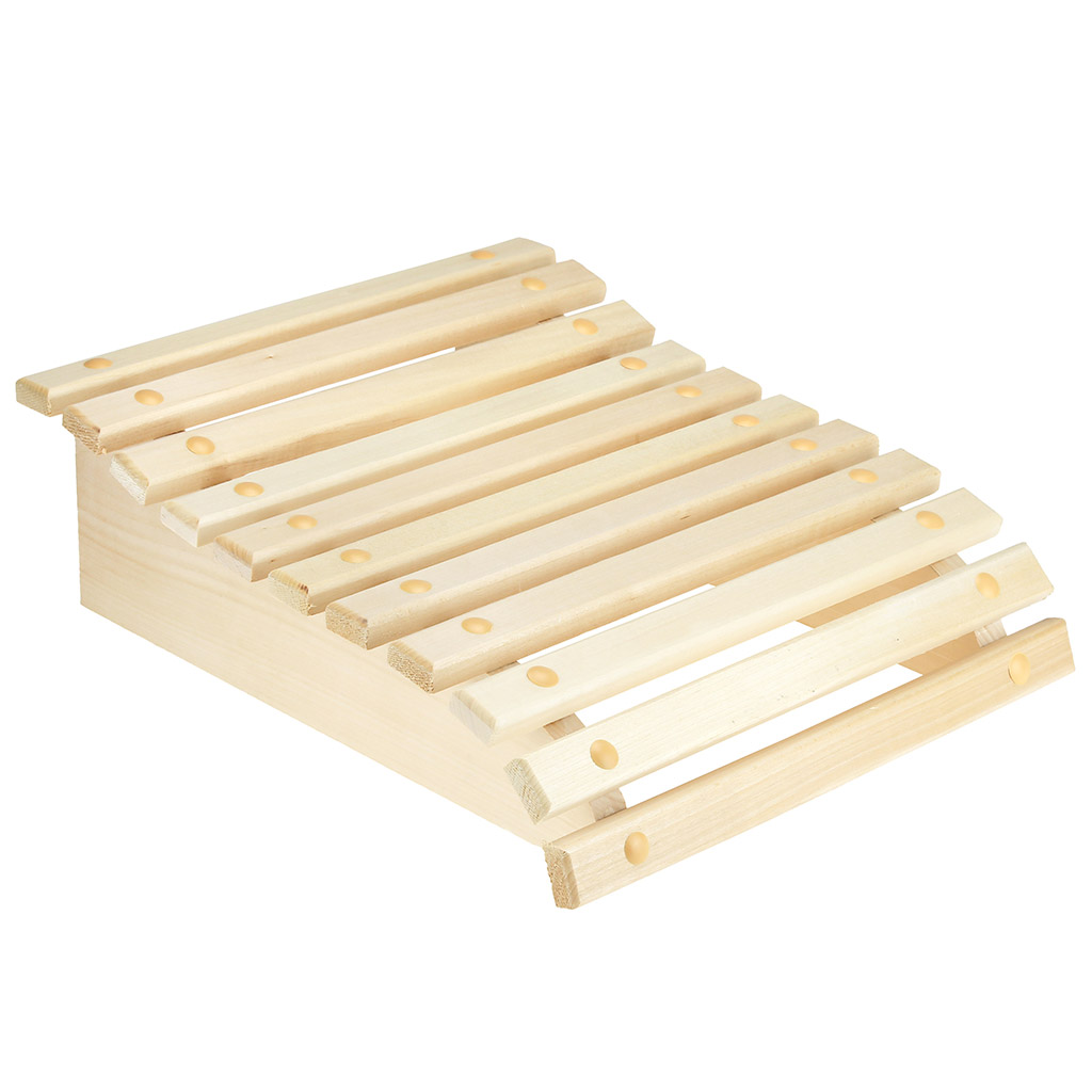 Подголовник для бани деревянный 33х28х10см, анатомический, липа (Россия)