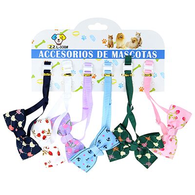 Ошейник универсальный Pet toys "Бабочка" 32х1см, на картоне, 12 цветов (Китай)
