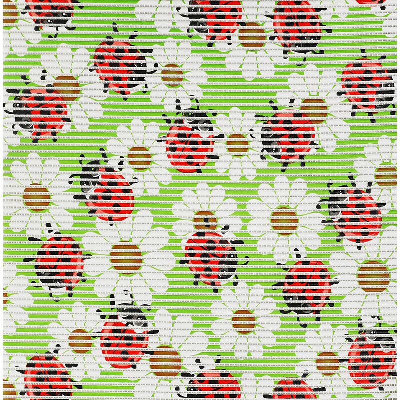 Дорожка (коврик) из вспененного ПВХ, 1,3х15м "Божья коровка" h0,5см, 750г/м2 (Китай) Цена указана за 1 м/п. В рулоне 15м. "Лапша"