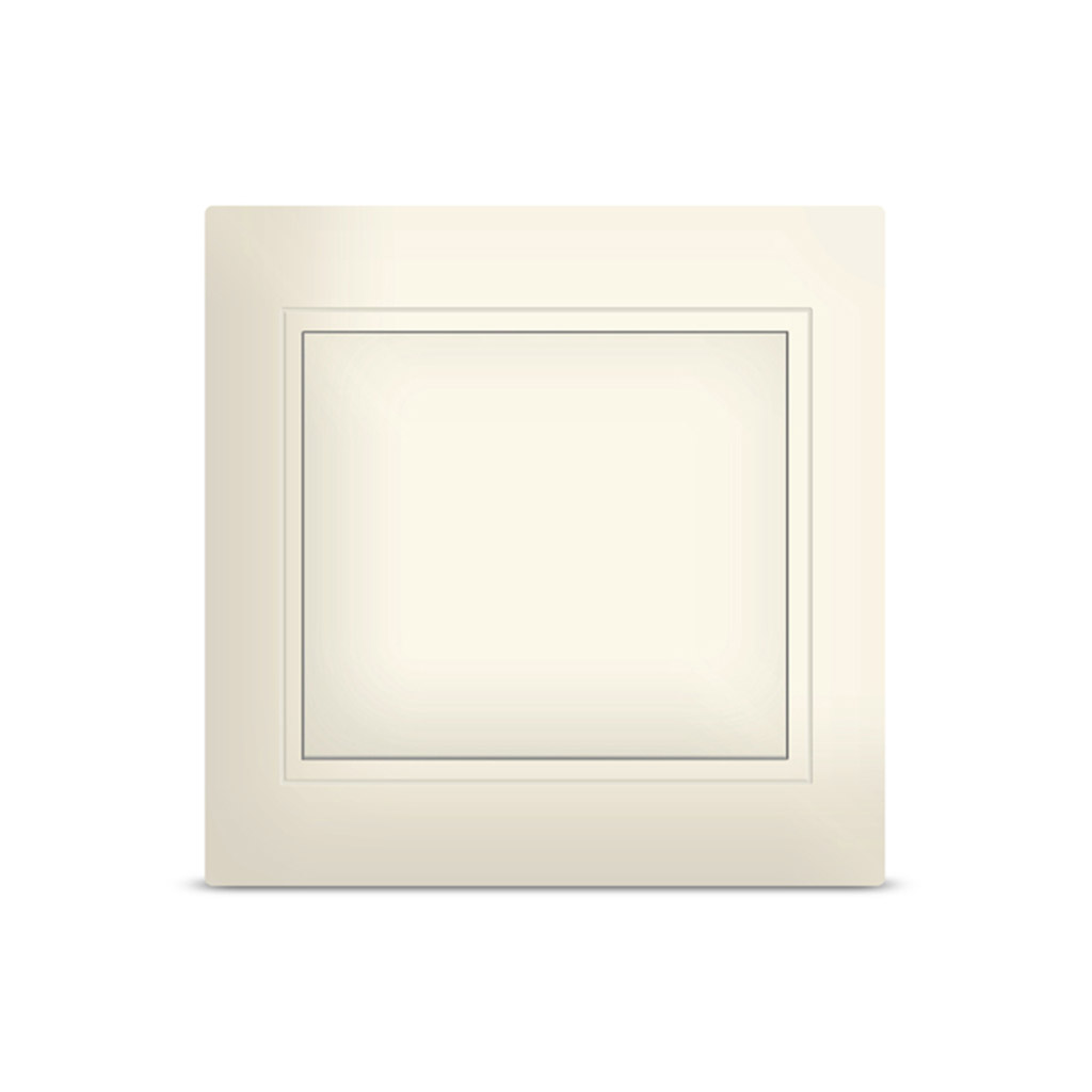 Выключатель одноклавишный "Севиль", скрытая установка, еврослот, 10А, 220В, слоновая кость