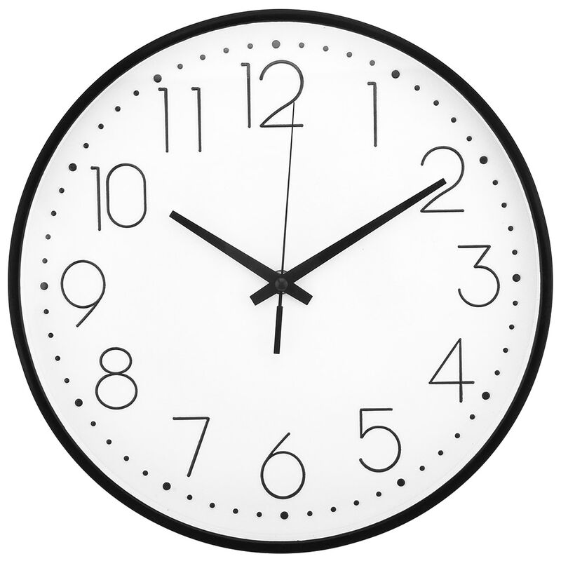 Часы настенные "Тайм" д29,5х4,7см, мягкий ход, циферблат белый, пластм. черный, в коробке (Китай)
