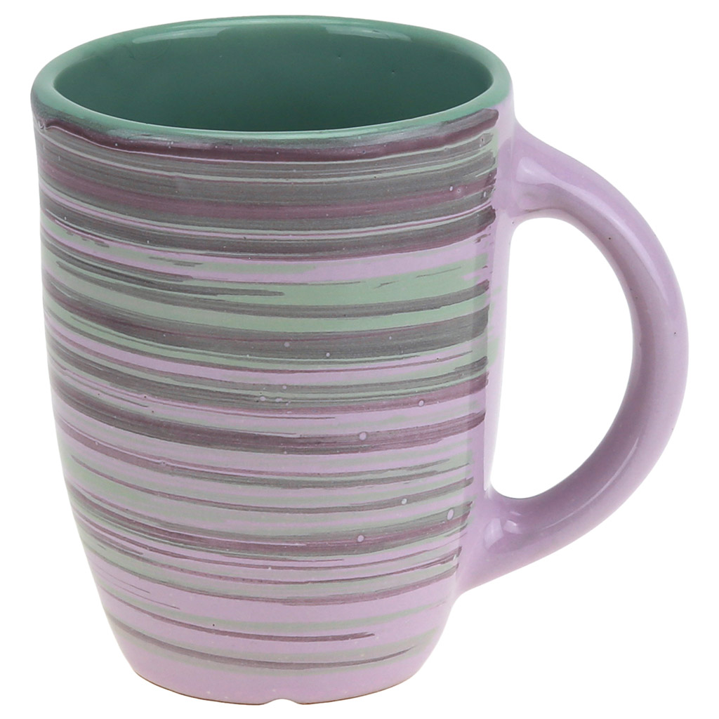 Кружка керамическая "Грация" 350мл, д8,5см "Лаванда", h11см (Россия)