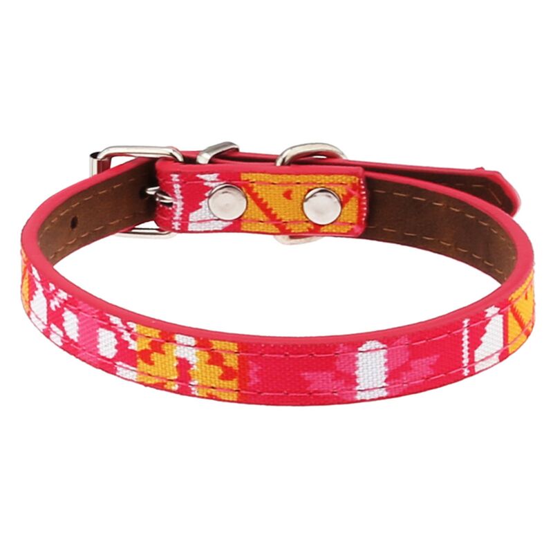 Ошейник для собаки Pet toys "Этно" 1,4х38см, металлическая застежка, основа-под кожу, верх-полиэстер, декор, на картоне, цвета в ассортименте: сине-черный, желто-зеленый, фуксия, фиолетовый (Китай)