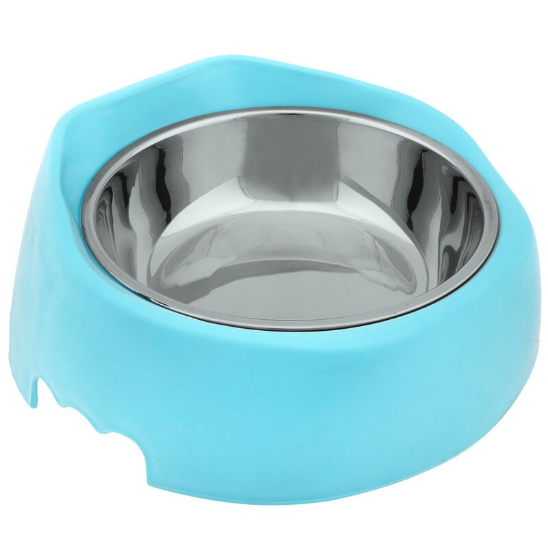 Миска для кормления животных Pet toys из нержавеющей стали "Сема" 0,8л, д17,6см h4,6см, пластмассовая подставка 23,5х24см h6-10,5см, прорезиненные ножки, цвета в ассортименте: розовый, салатовый, бирюзовый (Китай)