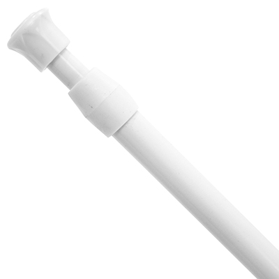 Карниз для ванной металл. окрашенный 103-190см д1,4см, раздвижной, белый