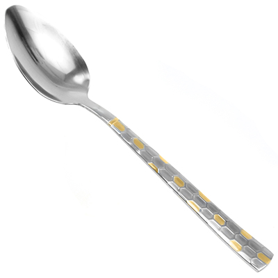 "Алтай" Ложка столовая из нержавеющей стали 18,5см, с золотом