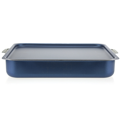 Противень с антипригарным покрытием 30х23, h6,1см "Сатин", s0,9см, алюминиевая крышка