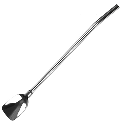 Ложка-трубочка для травяного чая и коктейля из нержавеющей стали 22см, широкая