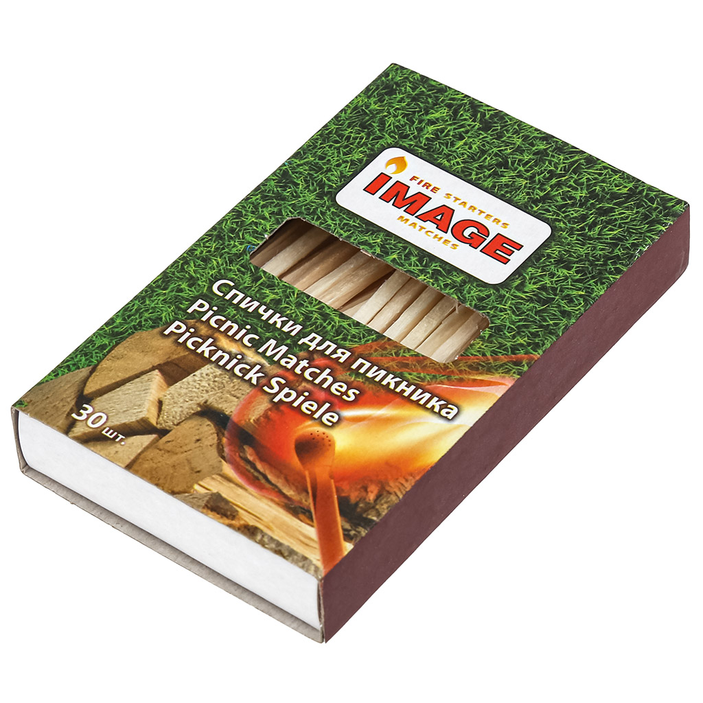 Спички для пикника 30шт, 10,5х6,5х1,6см, длина спички 8,5см, Image (Россия)