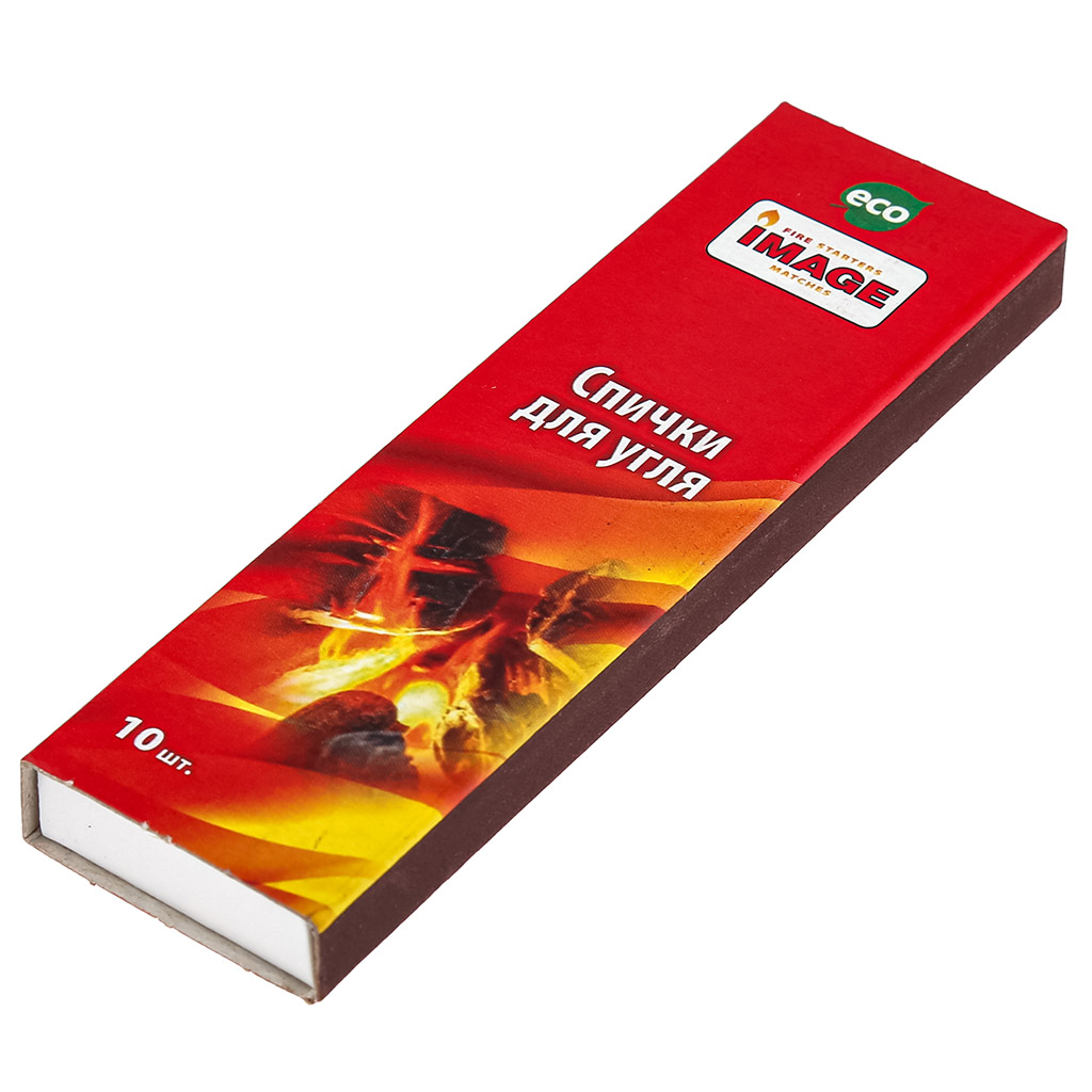 Спички для угля 10шт, 10,5х3х1см, длина спички 8,5см, удлиненные, Image