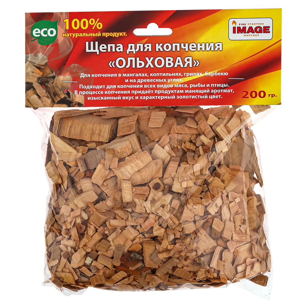 Щепа для копчения "ольховая" "Эконом" 200г, 20х19х5см, Image