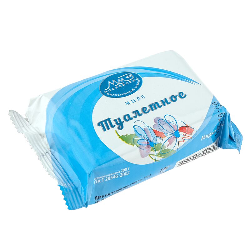 Мыло туалетное О 200гр, ГОСТ 28546-2002, в обертке (Россия)