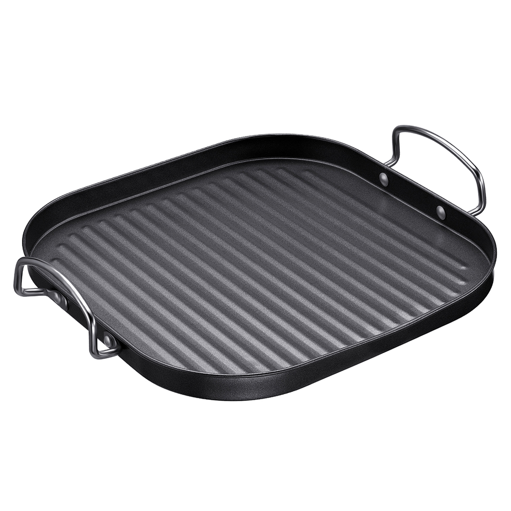 Противень с антипригарным покрытием "Easy" 34,3х29х2см, s0,6мм, гриль, углеродистая сталь, "Regent"