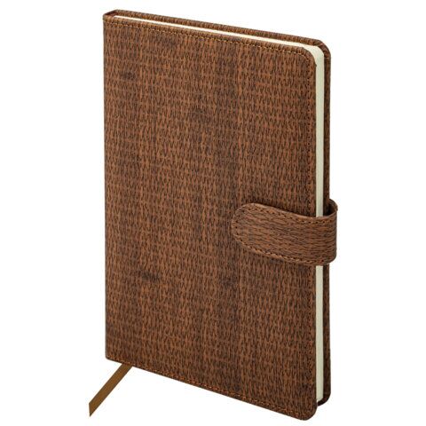 Еженедельник датированный 2026 А5 145х215 мм, BRAUBERG "Augustus", под кожу, коричневый