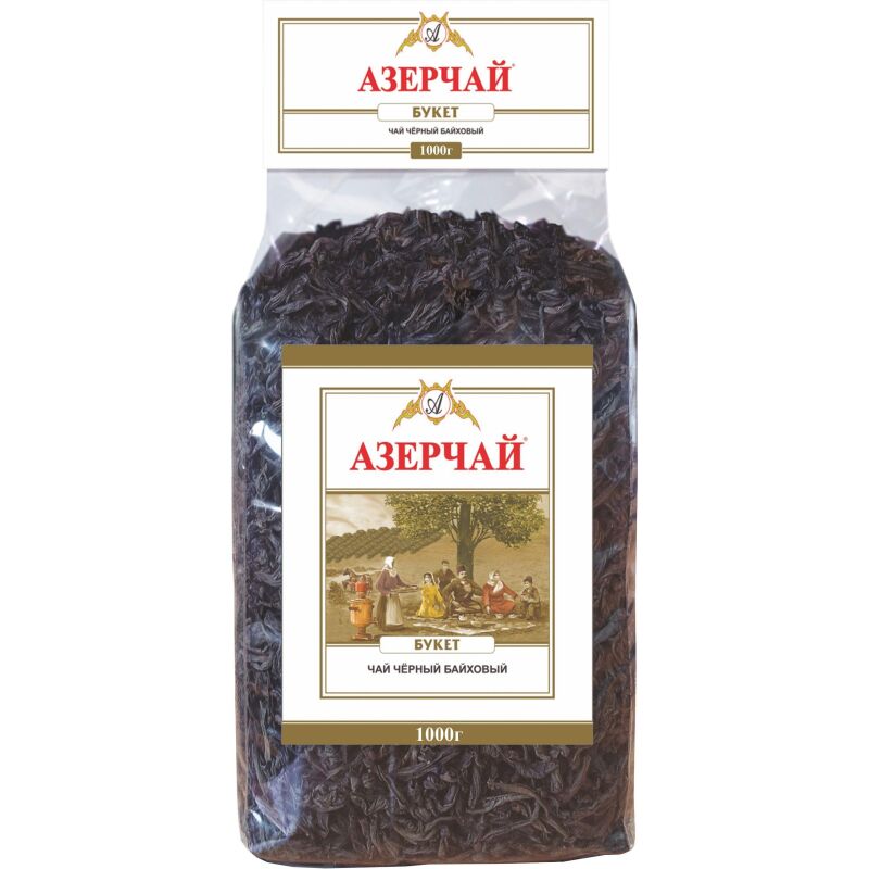 Чай Азерчай БУКЕТ черный крупнолистовой прозрачная упаковка, 1кг 110819