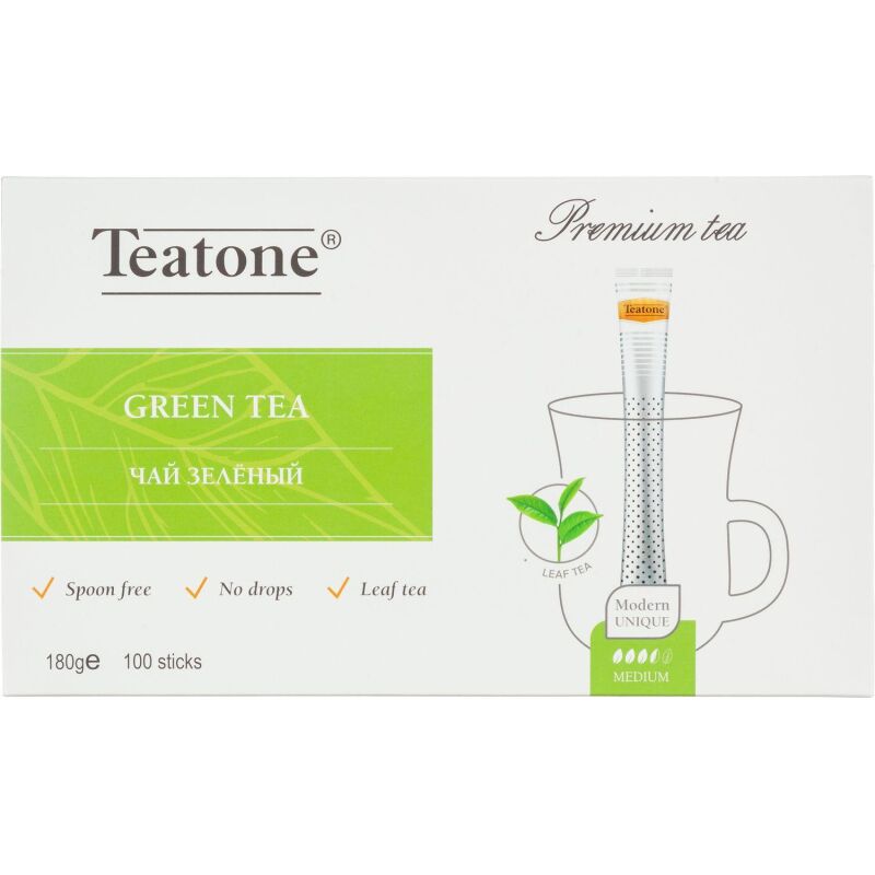 Чай зеленый TEATONE в металл.стике, 100 шт/уп. 1241...