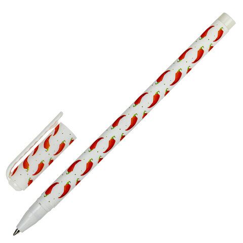 Ручка шариковая BRAUBERG SOFT TOUCH STICK CHILI PEPPER, СИНЯЯ, мягкое покрытие, узел 0,7 мм, 143708