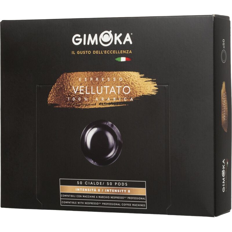 Кофе в капсулах Gimoka Nespresso Professional Vellutato жар.,мол., 50шт/уп