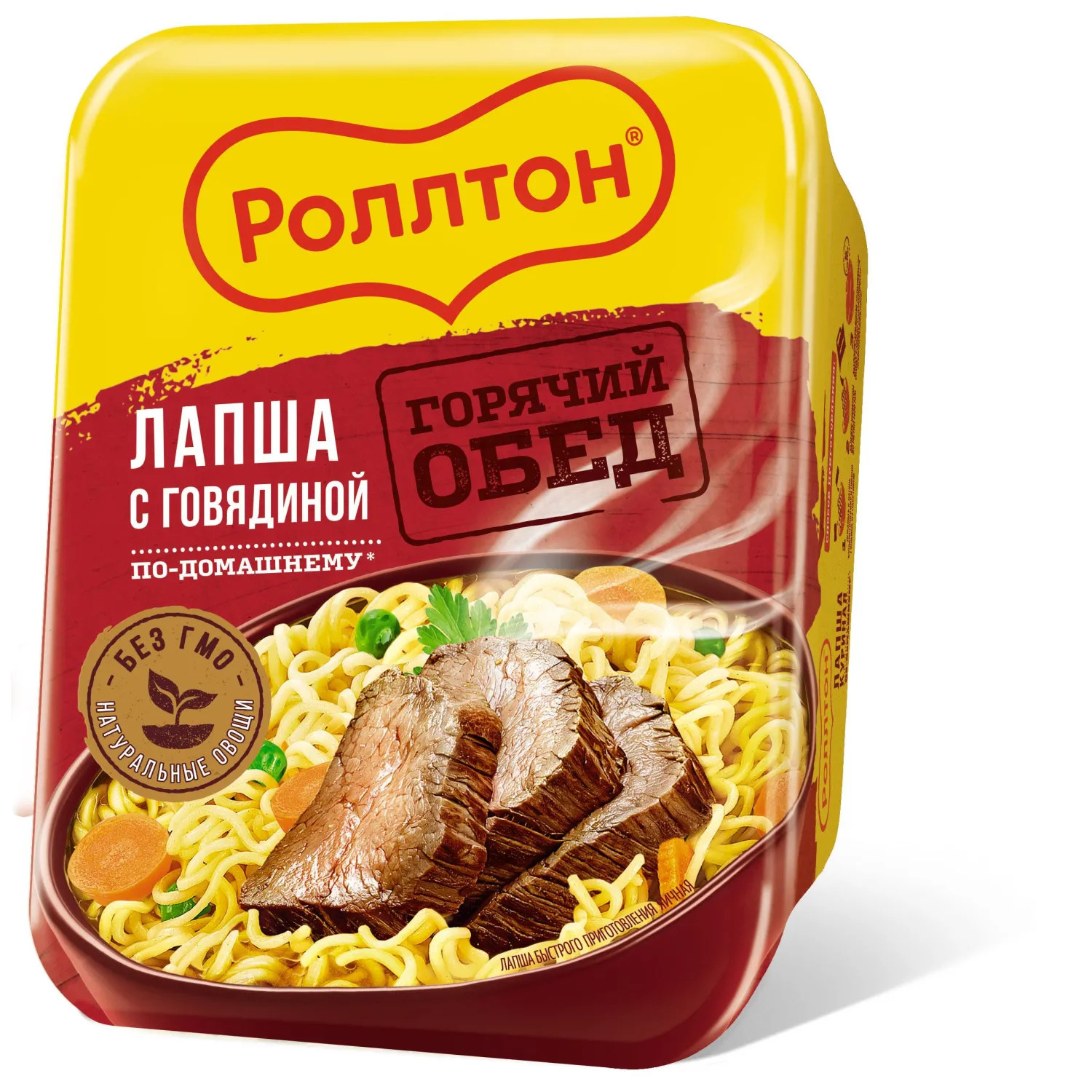 Лапша Роллтон по-домашнему с говядиной (24 штуки по 90 г)