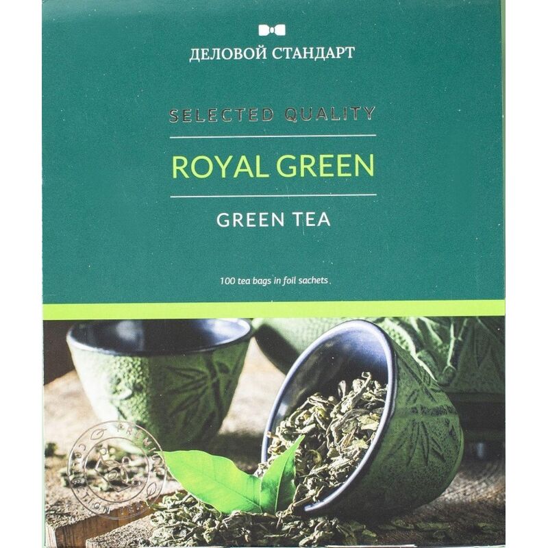 Чай Деловой Стандарт Royal Green tea зеленый, 100 пакx2гр