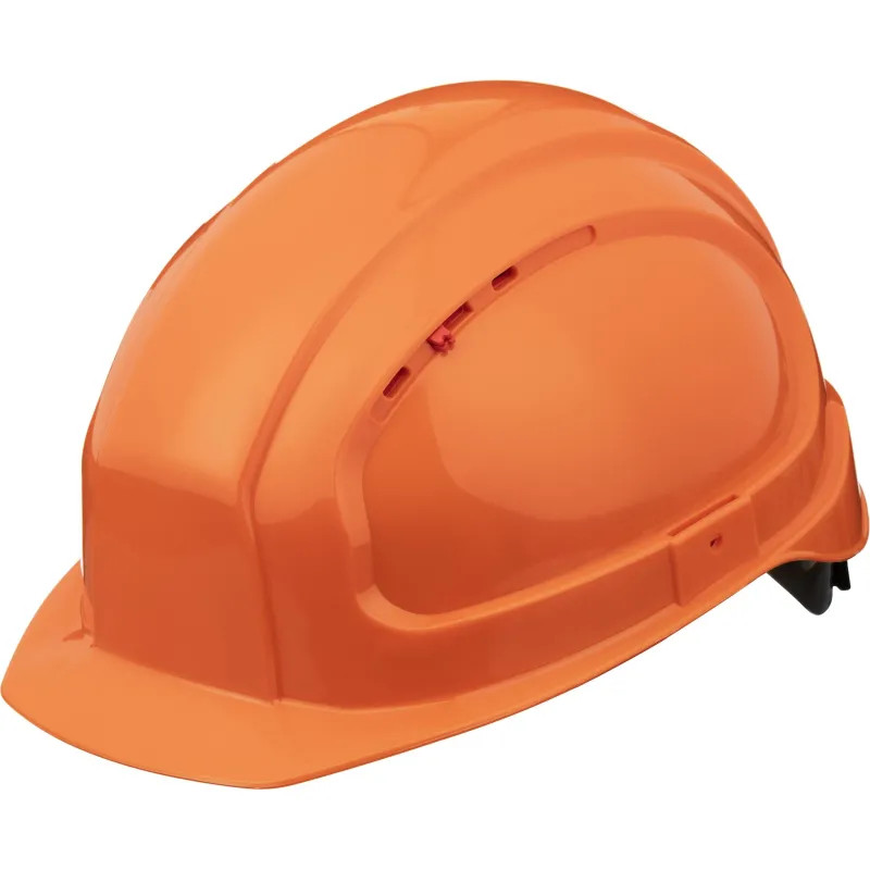 Каска защитная для работ на высоте TOPFORT Универсал 302 оранжевая с храповым механизмом