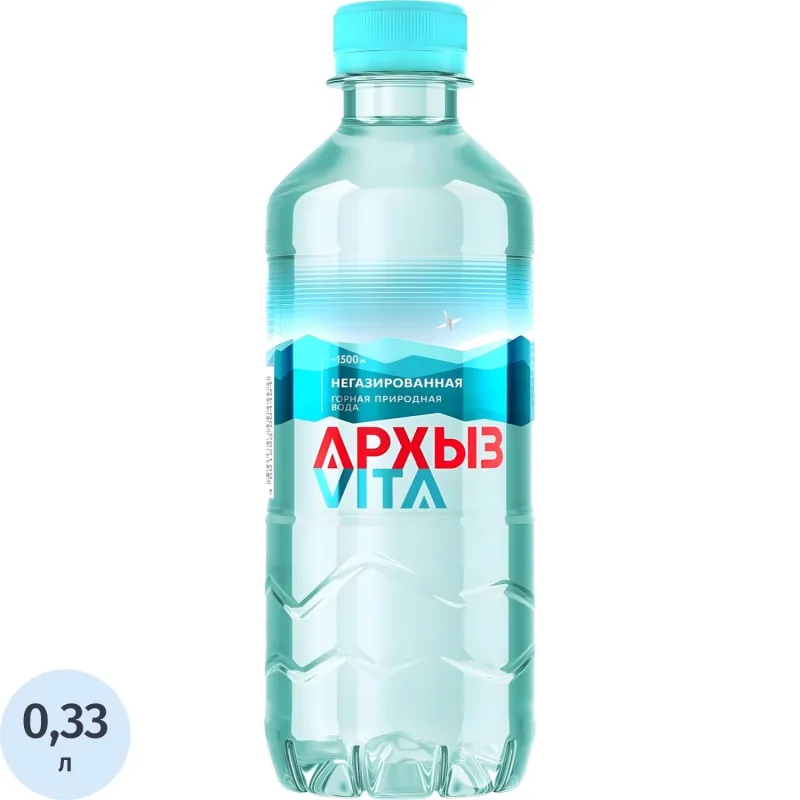 Вода минеральная Архыз Vita столовая негазированная 0.33 л