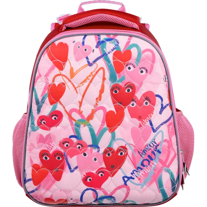 Ранец Класс Basic Amour, розовый, 2 отд, эргоном спинка