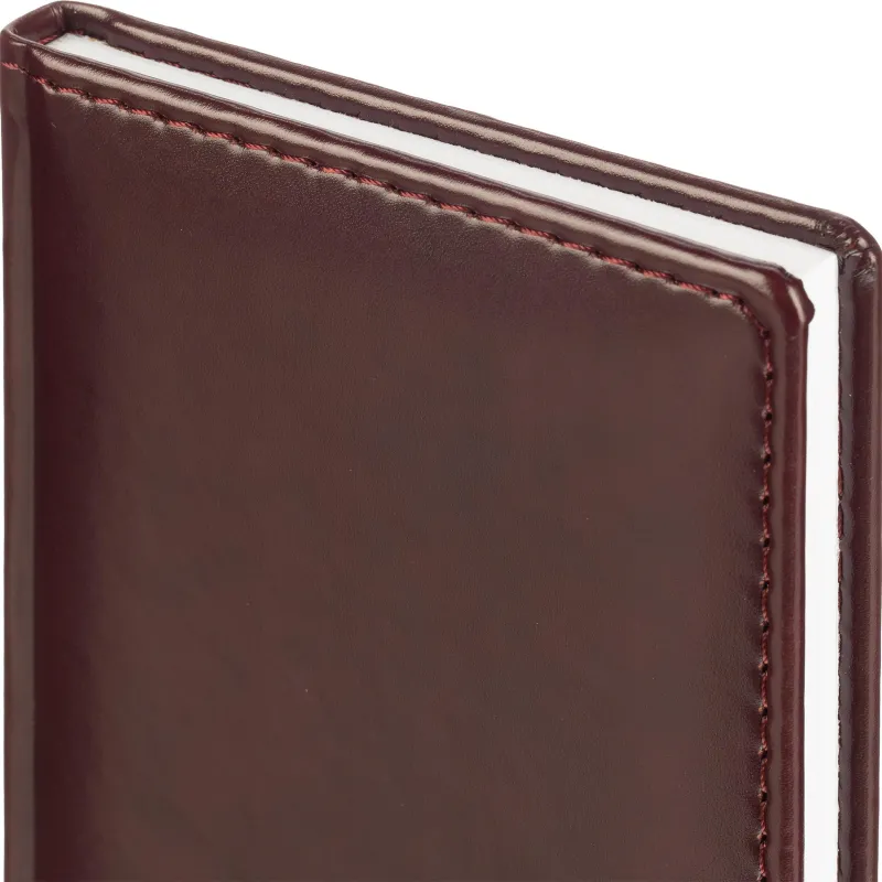 Еженедельник датированный 2026 АТТАСНЕ 64л, 90х160мм,карм.верт,Каньон бордо