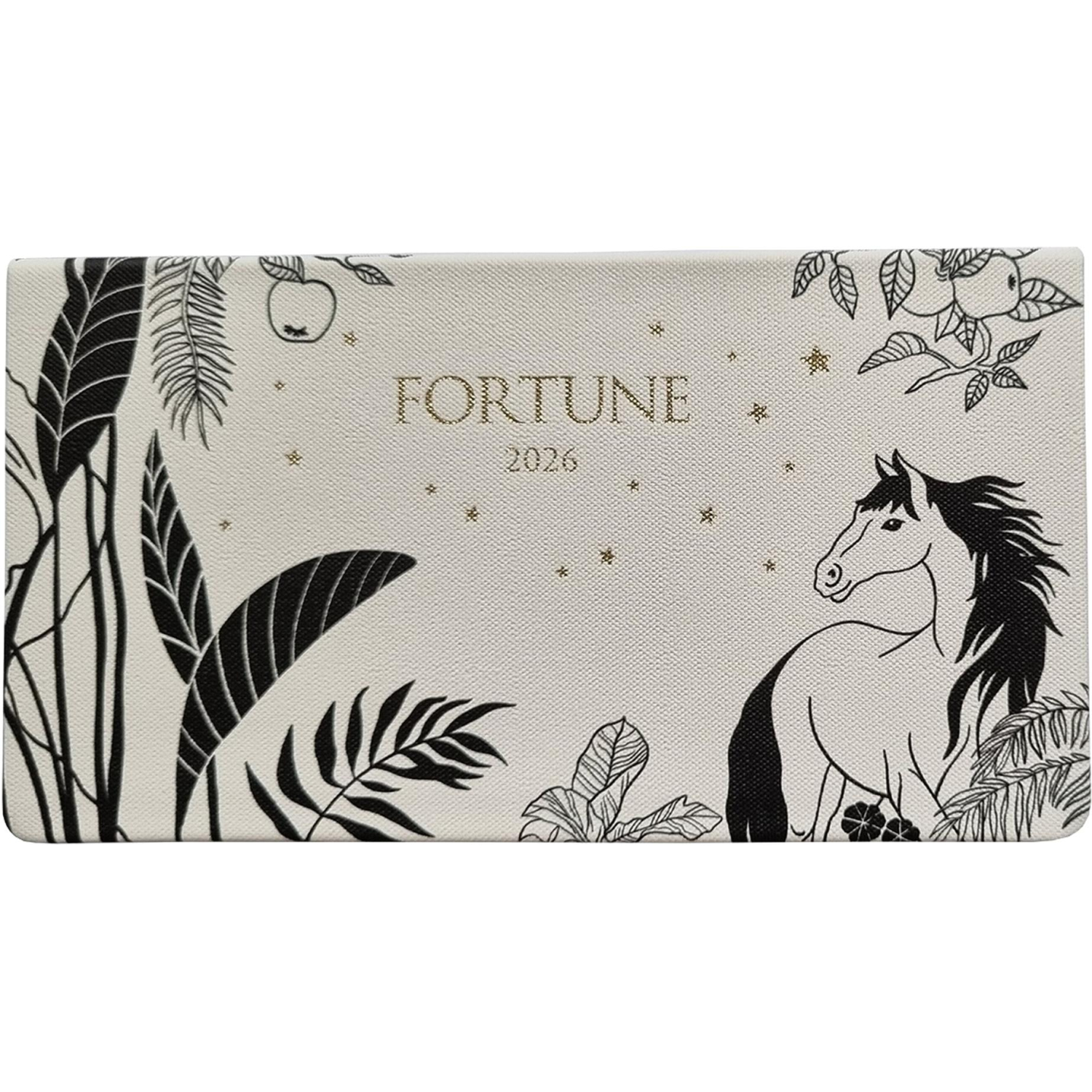 Еженедельник датированный 2026 год InFolio Fortune искусственная кожа А6 64 листа (золотистый обрез), I1838emb/white