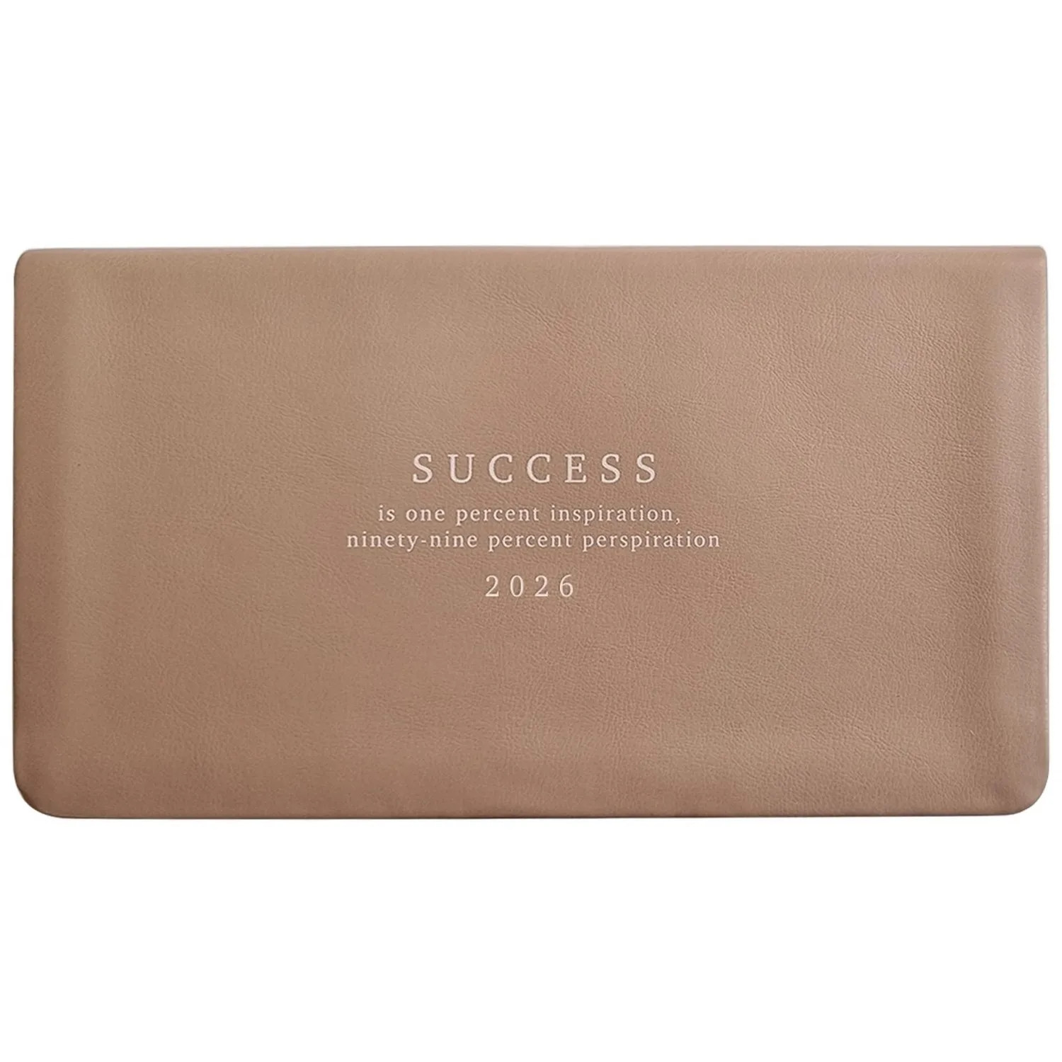 Еженедельник датированный 2026 год InFolio Success искусственная кожа А6 64 листа бежевый, I1835emb/beige