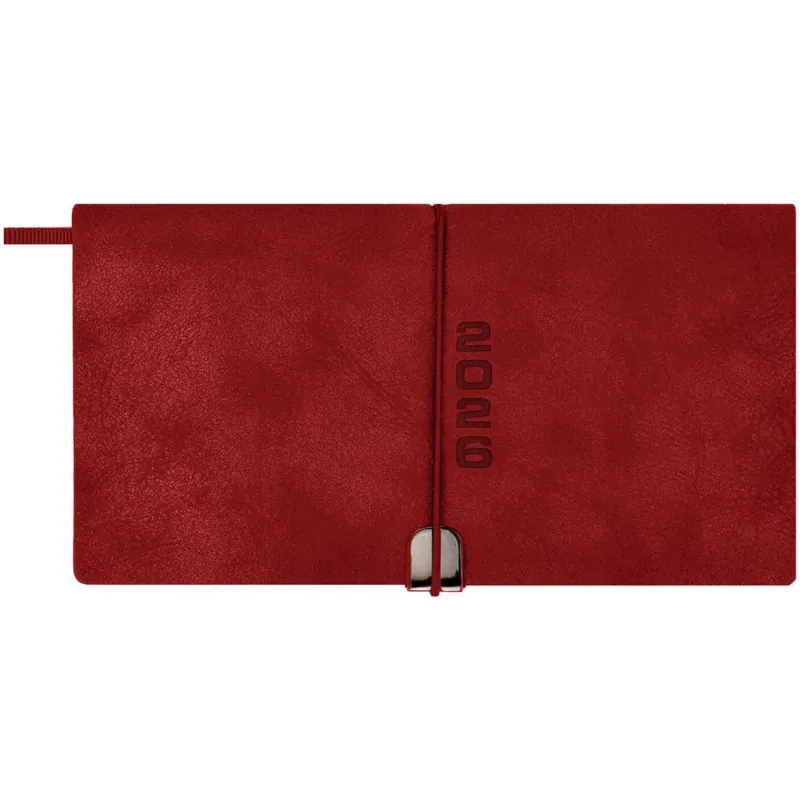 Еженедельник датированный 2026 ESCALADA 175х95мм, 64л, красный 70394