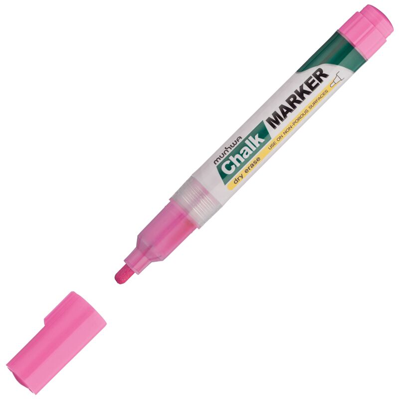 Маркер меловой MunHwa Chalk Marker розовый, 3мм, спиртовая основа, пакет