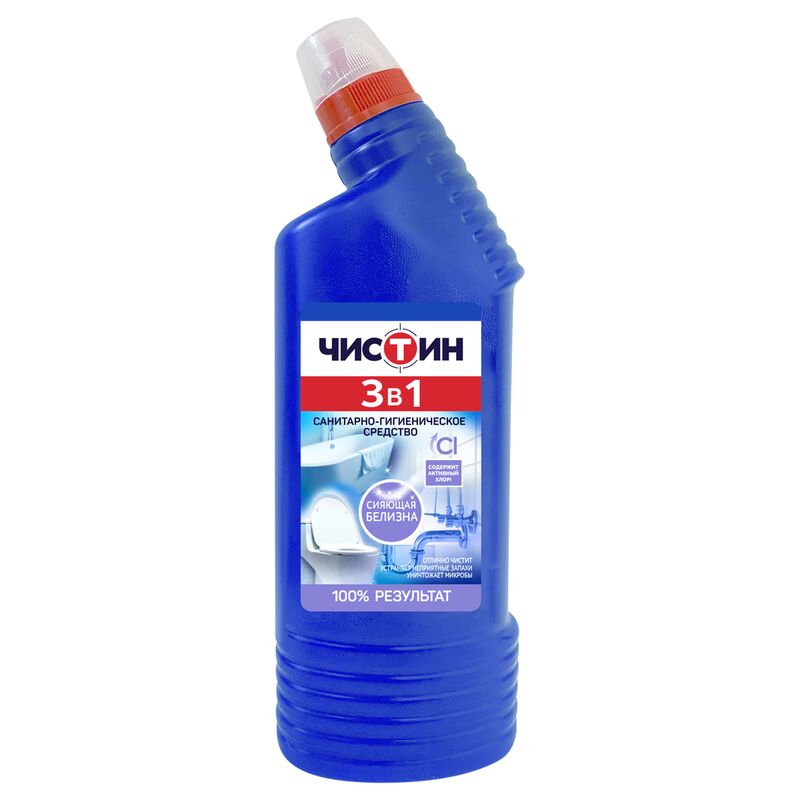 Чистящее средство санитарно-гигиеническое Чистин 3 в 1, активный хлор, 750мл