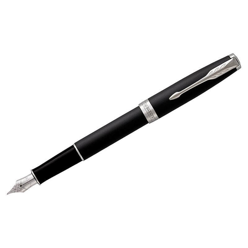 Ручка перьевая Parker Sonnet Matte Black CT 0,8мм, подарочная упаковка