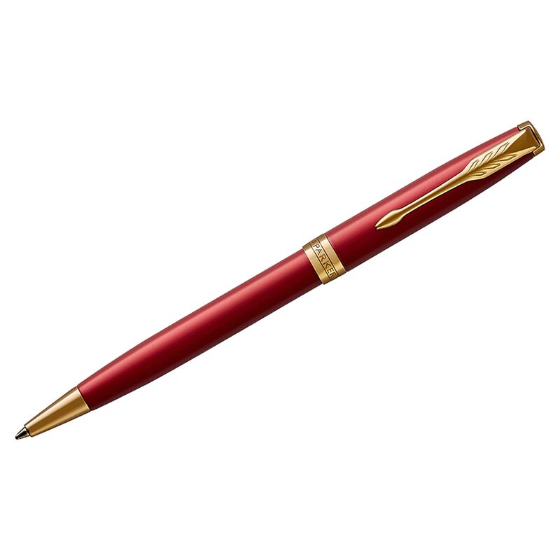 Ручка шариковая Parker Sonnet Red GT черная, 1,0мм, поворот., подар. уп.