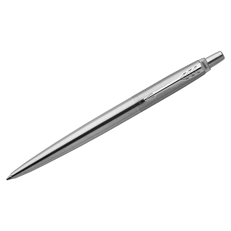 Ручка шариковая Parker Jotter Stainless Steel CT синяя, 1,0мм, кнопочн., подар. уп.