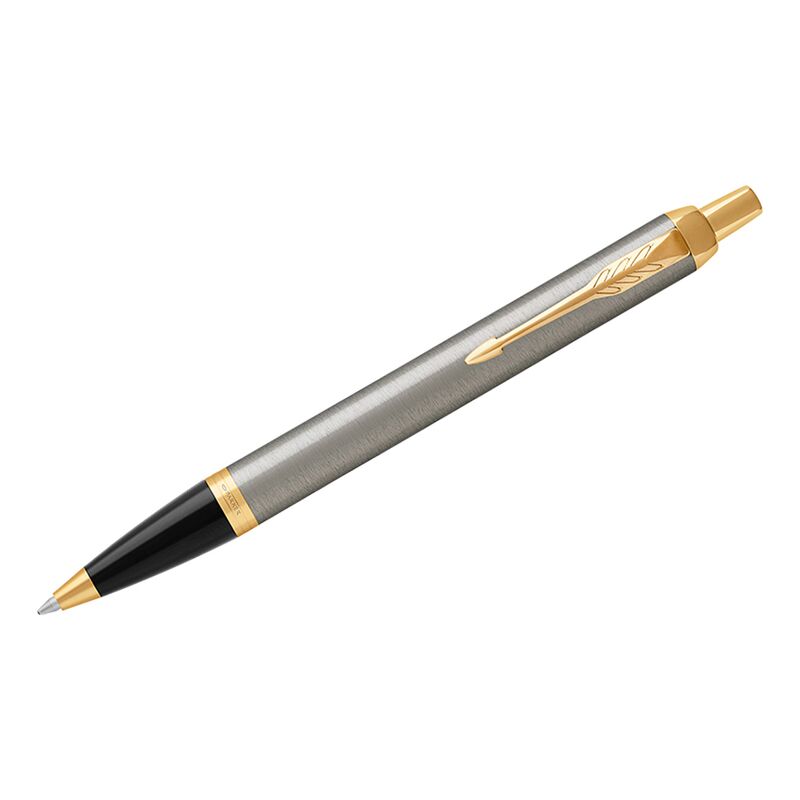 Ручка шариковая Parker IM Brushed Metal GT синяя, 1,0мм, кнопочн., подар. уп.