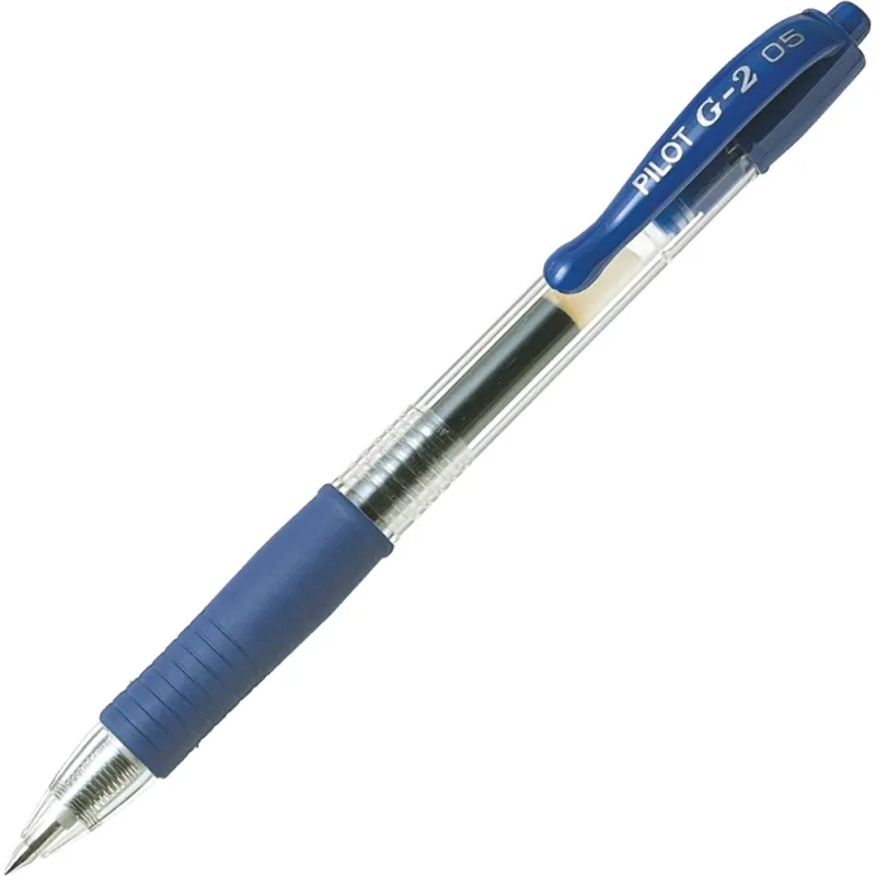 *Ручка гелевая автомат. Pilot BL-G2-5 0,3мм. с рез.упором синяя
