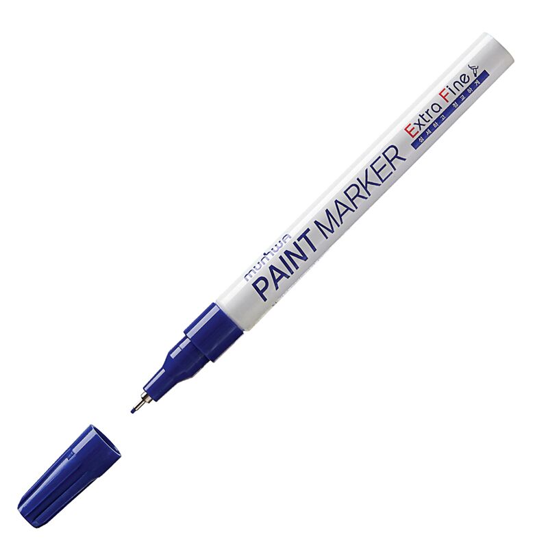 Маркер-краска MunHwa Extra Fine Paint Marker синяя, 1мм, нитро-основа