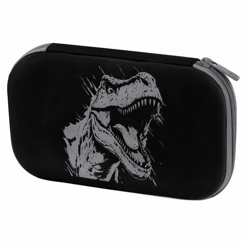 Пенал BRAUBERG SHINY 1 отд 1 откидная планка, EVA, 22х13х4 см, "Scary dino", 273517