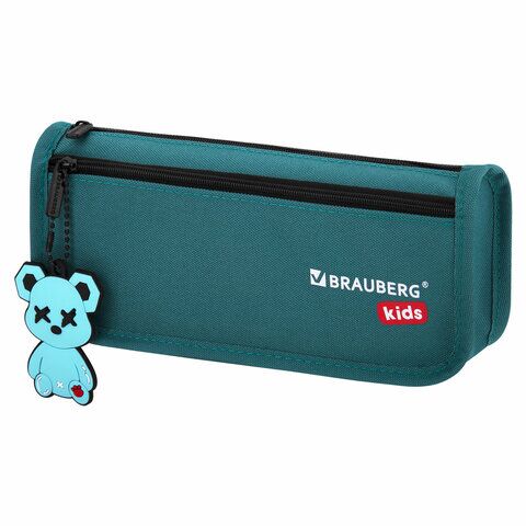 Пенал мягкий BRAUBERG KIDS 2 отд полиэстер, "Cool bear", 22x10x6 см, 273554