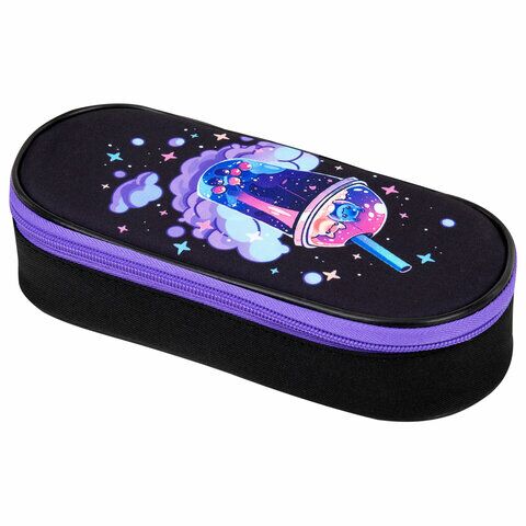 Пенал-футляр BRAUBERG 1 отд органайзер, полиэстер, 22x9х5 см, "Spaceshake", 273565