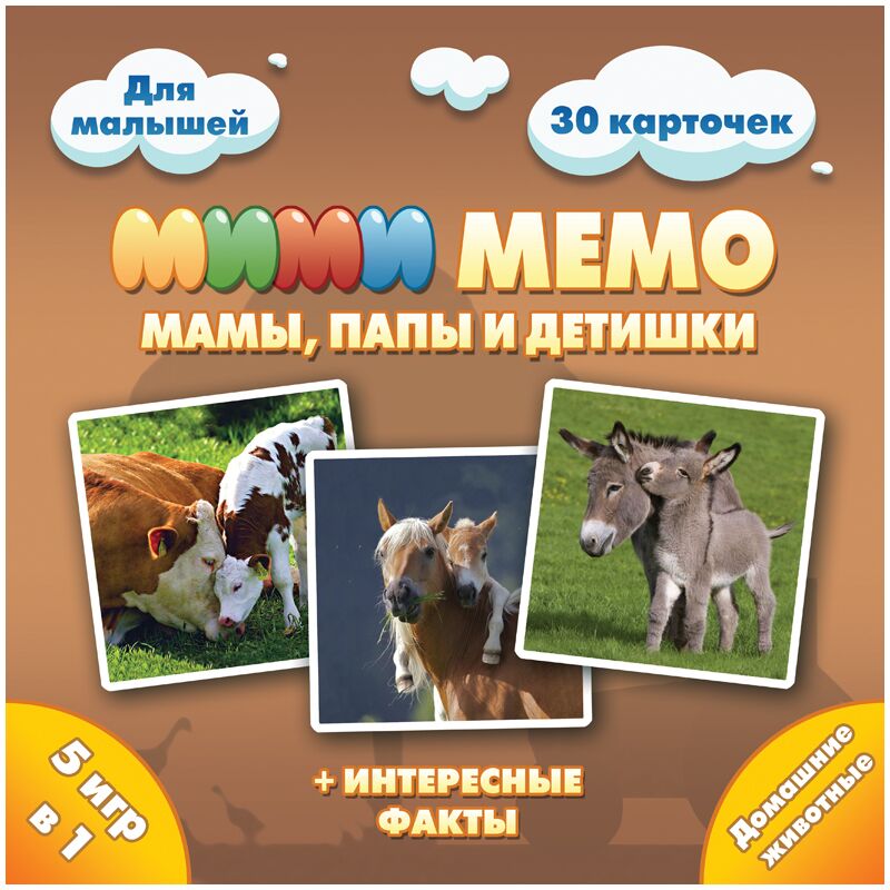 Игра настольная Нескучные игры Ми-Ми-Мемо. Домашние животные