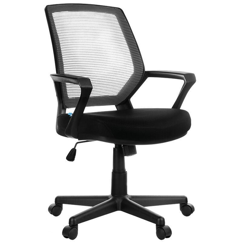 Кресло оператора Helmi HL-M02 Step, ткань, спинка сетка черная/сиденье TW черная, механизм качания