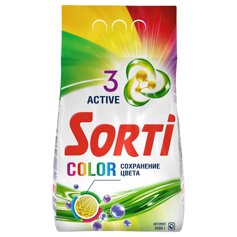 Стиральный порошок автомат Sorti Color 3кг