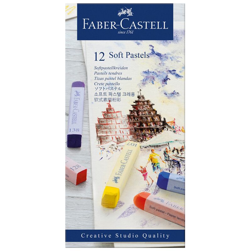 Пастель Faber-Castell Soft pastels, 12 цв., картон. упак.