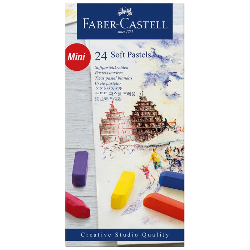 Пастель Faber-Castell Soft pastels, 24 цв., мини, картон. упак.