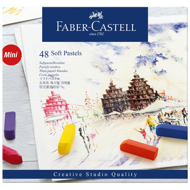 Пастель Faber-Castell Soft pastels, 48 цв., мини, картон. упак.