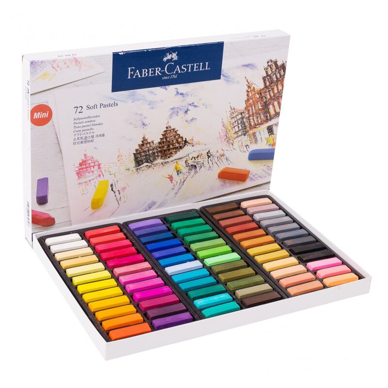 Пастель Faber-Castell Soft pastels, 72 цв., мини, картон. упак.