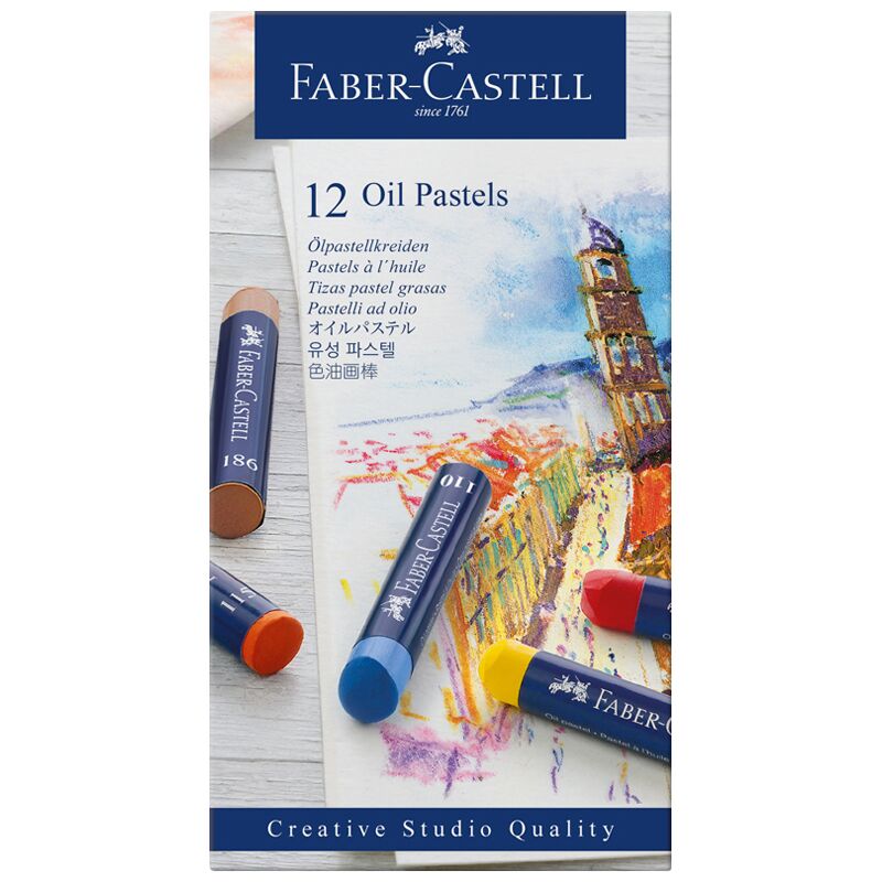 Пастель масляная Faber-Castell Oil Pastels, 12 цветов, картон. упак.